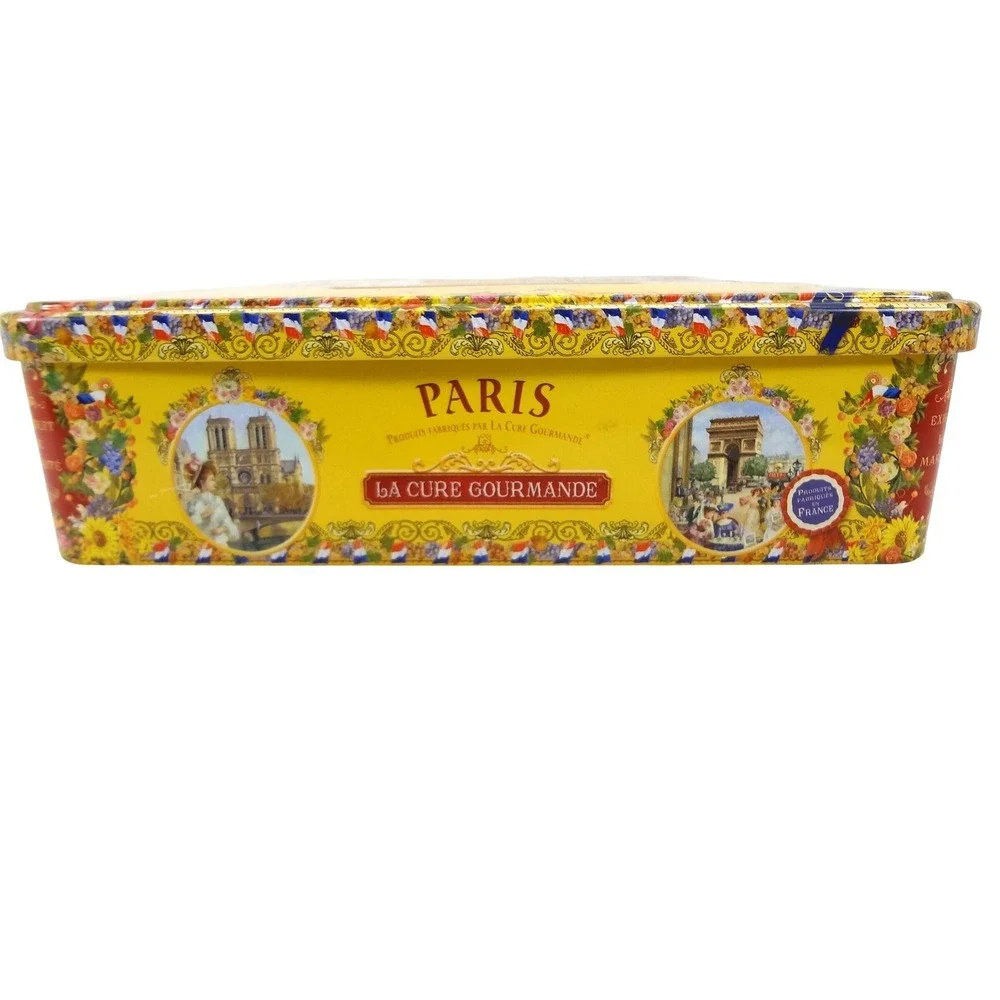La Cure Gourmande Paris Tin Yellow French Landmark Belle Epoque‎ Metal Box